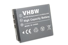 vhbw Batterie compatible avec Kodak Playsport Waterproof Pocket-Camcorder, ZX3 appareil photo, reflex numérique (650mAh, 3,6V, Li-ion)