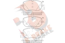 Bromsbelägg R Brake - Mercedes - W206