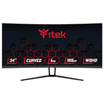 iTek Moniteur GGC - 34" incurvé R1500, résolution WQHD 3440 x 1440 UltraWide, VA, 165 Hz, 21:9, 1 ms, 2xHDMI, 2xDP, HDR400, Adapter la synchronisation