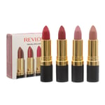 Revlon Lipsticks 4 Revlon Super Lustrous Matte Lip Stick Giftset Red Mauve Pink
