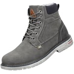 Mishansha Chaussures d'hiver pour homme - Doublure chaude - Imperméables, gris, 43 EU