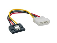 Inline 29670D, 0,3 M, Sata I, Sata 15-Pin, Molex (4-Pin), Hane/Hane, Multifärg