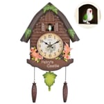 GaoF Horloge à Coucou Horloge Murale Horloge à Coucou Oiseau Horloge à Coucou Murale de Style Chalet avec Mouvement Silencieux Pendule Décor à la Maison, 60X36cm