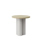 Normann Copenhagen - Dit Table Sand - Travertine Light - Sidobord - Mönstrad,Grå - Metall/Sten