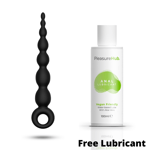 Anal Beads premium Silicone, 6 inch Butt Plug prostate massager FREE anal lube