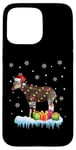 Coque pour iPhone 15 Pro Max X-Mas Okapi Christmas Lights Funny Wild forest giraffe Okapi