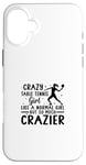 Coque pour iPhone 16 Plus Joueur de ping-pong Crazy Table Tennis Fille