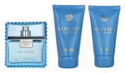 Versace Man Eau Fraiche Giftset 150 ml Edp Spray 50ml/Body Lotion 50ml/Shower Gel 50ml