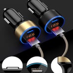 Voltage Warning  Digital Display  Quick Charge  Car Charger 3.1 A  Dual USB