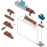 Kit chariot pour système de porte coulissante Koblenz, capacité 40 Kg - 0450 sup