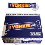 NEW FULL BOX OF NESTLE YORKIE DUO MILK CHOCOLATE 24 x 72 g BARS CHOCOLATES UK