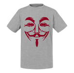 T-Shirt Enfant Visage Anonymous Rouge Hacker