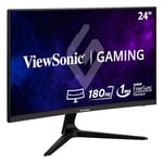 ViewSonic OMNI VX2418-C 24-inch 1080p 165Hz Curved Gaming Monitor, with 1ms Response Time, AMD FreeSync Premium, 1500R Curve, Integrated Speakers.