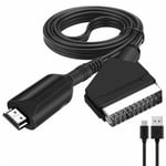 Scart till HDMI-omvandlare Video Audio Adapter för HDTV/DVD/Set-top Box/PS3/PAL/NTSC