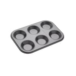 MasterClass Non-Stick 6 Hole Shallow Baking Pan