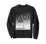 Love You Black White T-Shirt Print I Love You Hoodie Sweatshirt