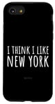 Coque pour iPhone SE (2020) / 7 / 8 I Think I Like New York - Humour américain drôle