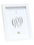 Deknudt Frames S40AK1 P1 Cadre Photo Basic avec Passe Partout Moulure Haute en Bois/MDF Blanc 13 x 18 cm