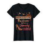 This Queen was born in January 2002 Brown Sugar Birthday T-Shirt