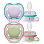 Philips Avent Ultra Air Napp Grön/Lila 0-6 månader 2 st