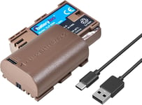 LP-E6N LP-E6 Batterie de Remplacement pour Canon Caméra 60D 70D 80D 90D, EOS 5D Mark II/III/IV, EOS 5DS 6D 7D 7D Mark II, 7D EOS R, R5 R6, 2400mAh,USB-C Charge Rapide