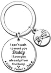 TTOVEN Happy Fathers Day From Bump Gift I Love You From Bump Keyring From Baby Daddy Gifts From Bump