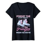 Womens Figure Ice Skating Princess Skater Love Ice Skater Girls V-Neck T-Shirt