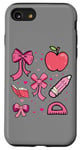 Coque pour iPhone SE (2020) / 7 / 8 Coquette Pink Bow Back to School Student Teacher Life Girls