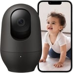 Nooie 2K baby monitor, 360°Pan/Tilt Wi-Fi Pet Camera with Phone App, Indoor AI