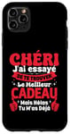 Coque pour iPhone 11 Pro Max Chéri J'ai Essayé De Te Trouver Cadeau Saint Valentin Amour