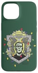 Coque pour iPhone 15 Universal Monsters Frankenstein Christmas Lights Crest