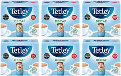 Tetley Original Decaf Tea, Pack of 6, 480 Tea Bags Total