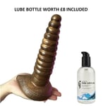 Anal Dildo Butt Plug 9 Inch GIRTHY Ribbed Flexible Prostate Sex Toy + £8 LUBE