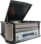 Record Player Turntable MCR50 8-in-1 CD Bluetooth Cassette Tape Radio FM/AM USB