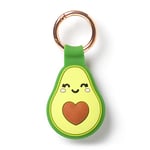 LEGAMI - Porte-clés AirTag, 3,8 x 5 cm, en silicone et métal - Thème Avocado - Personnalisez votre appareil - Protège sans entraver le signal