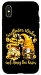 Coque pour iPhone X/XS Sunflower Wishes And Honey Bee Kisses With Cute Summer Gnome