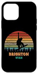 Coque pour iPhone 12 mini Brighton Utah Vintage Sunset Snowboard Snowboarder Retro