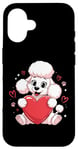 iPhone 16 Cute Poodle Love Heart Valentines Day Poodle Lover Case