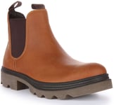 Ecco Grainer Pull On Elastic Chelsea Mens Boot Brown UK 6 - 12