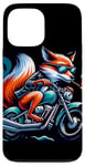 Coque pour iPhone 13 Pro Max Renard Sur Moto Vibe Cool