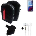 Shoulder bag / holster + earphones for Motorola Moto G Power (2021) Belt Pouch C