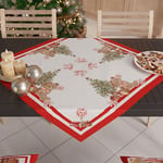 PETTI Artigiani italiani - Centre de Table de Noël, pièce maîtresse de Table de Cuisine de Noël, Chemin de Table 90 x 90 cm, pièce maîtresse Ourson, 100 % Made in Itay