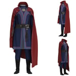 Dr.Strange Stephen Cos Kostym Bodysuit Jumpsuit Cape Halloween 140