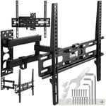 TecTake 402609 - Support TV Mural pour Ecran Plat 26" à 75" (66-191cm) VESA 50x50 à 400x400, Inclinable et orientable