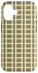 Coque pour iPhone 16 Beige Brown Cream Classic Railroad Vertical Stripes Pattern