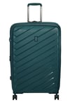 It Luggage it Large Expandable 8 Wheel Hard Suitcase Blue