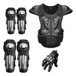 TZTED Gilet de Protection Armure Moto Equipement pour Homme et Femme pour Moto VTT Patinage Skate Snowboard,Noir,L