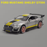 1:32 Mustang Shelby GT500 metalliseos Urheiluautomalli Diecast & Leluajoneuvot Metalliautomalli Simulaatiokokoelma Lasten Lelu Lahja