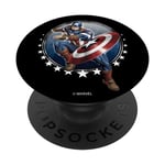 PopSockets Marvel Captain America Shield Throw Stars PopSockets Support et Grip pour Smartphones et Tablettes