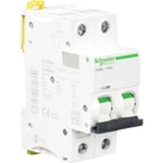 Schneider Electric   IC60N Disjoncteur, Acti9, 2P, 63A, courbe C, 50/60 Hz, blanc - A9F74263